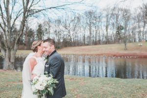 bride and groom winter wedding phoenixville